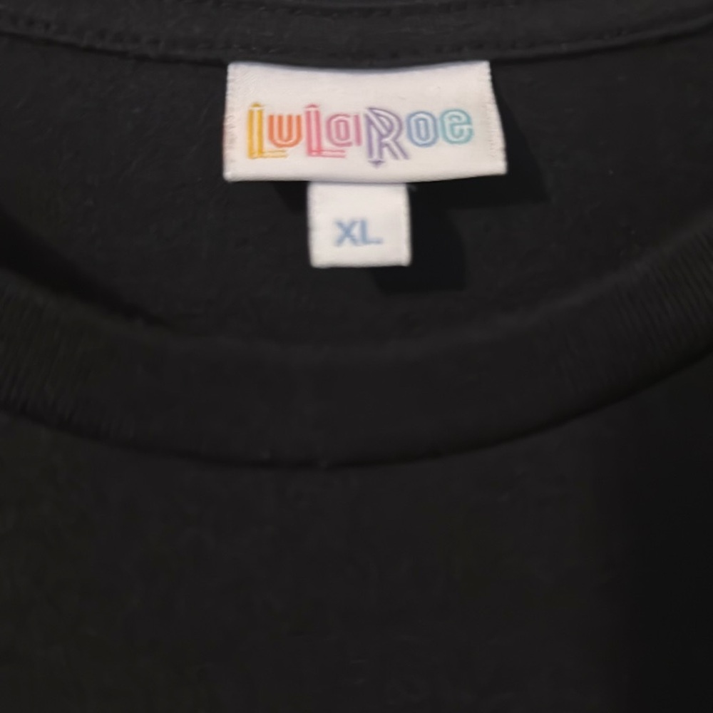 Black LuLaRoe Hudson Long Sleeve T Size XL - Picture 4 of 6
